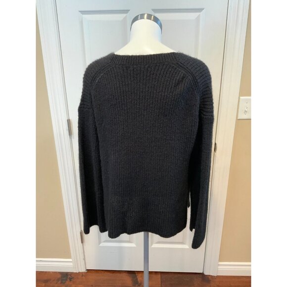 Rebecca Minkoff Black Wool Blend V-Neck Sweater, Size XS - Picture 5 of 6